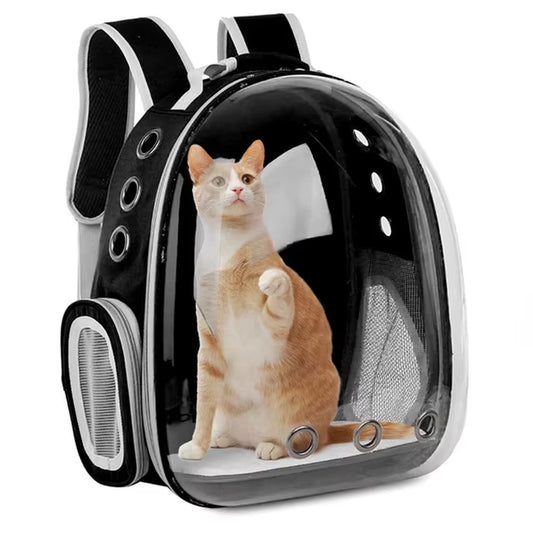 Premium Pet Carrier Backpack - Ventilated Transparent Design for Cats and Dogs