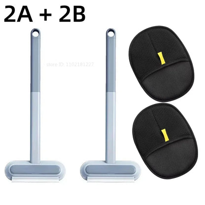 Reusable Pet Hair Removal Gloves - Double-Sided Grooming Tool for Efficient Fur and Hair Removal from Carpets and Upholstery
