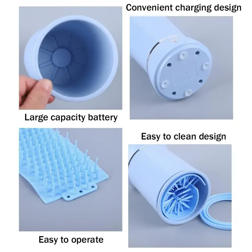 Electric Automatic Dog Paw Cleaner and Massager with USB Charging for All Dog Sizes