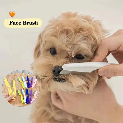 Pet Hair Shedding Comb and Flea Comb Set - Stainless Steel Grooming Tools for Cats and Dogs