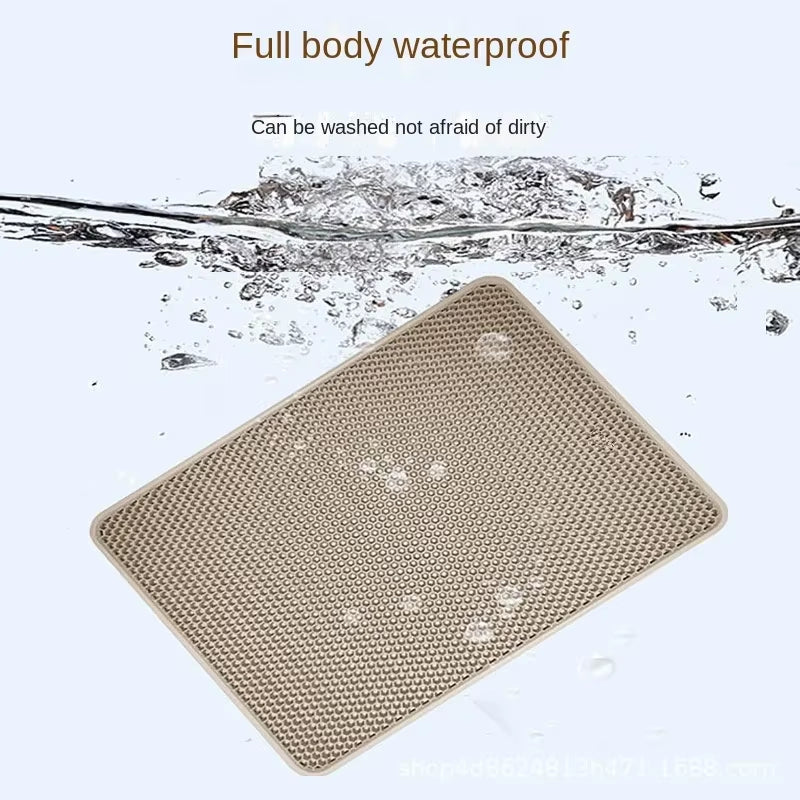 Large Waterproof Double Layer Cat Litter Mat - Non-Slip, Washable Pet Supplies