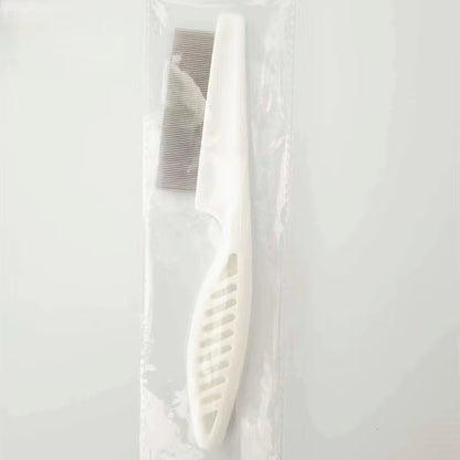 Pet Hair Shedding Comb and Flea Comb Set - Stainless Steel Grooming Tools for Cats and Dogs