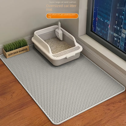 Large Waterproof Double Layer Cat Litter Mat - Non-Slip, Washable Pet Supplies