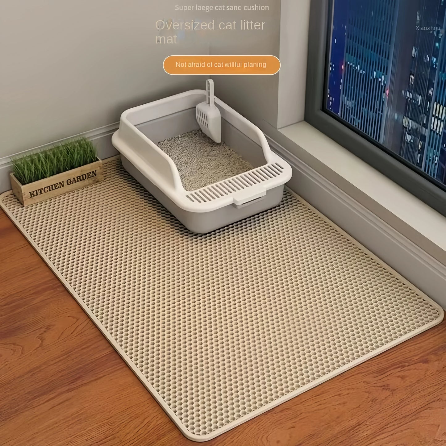 Large Waterproof Double Layer Cat Litter Mat - Non-Slip, Washable Pet Supplies