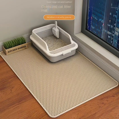 Large Waterproof Double Layer Cat Litter Mat - Non-Slip, Washable Pet Supplies