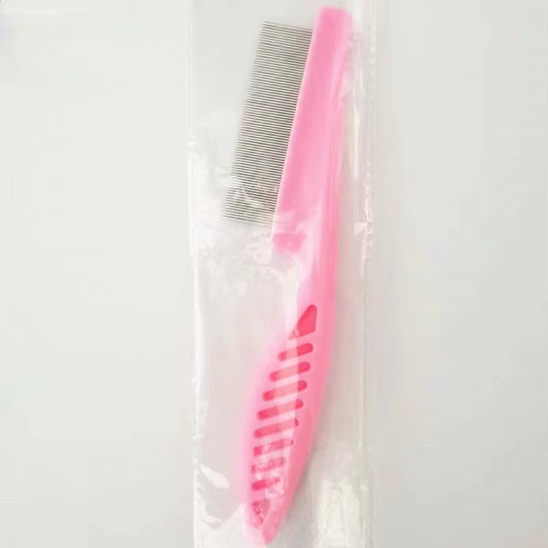 Pet Hair Shedding Comb and Flea Comb Set - Stainless Steel Grooming Tools for Cats and Dogs