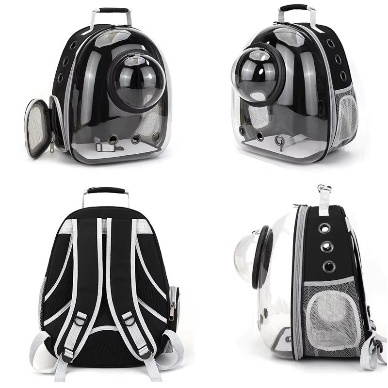 Premium Pet Carrier Backpack - Ventilated Transparent Design for Cats and Dogs