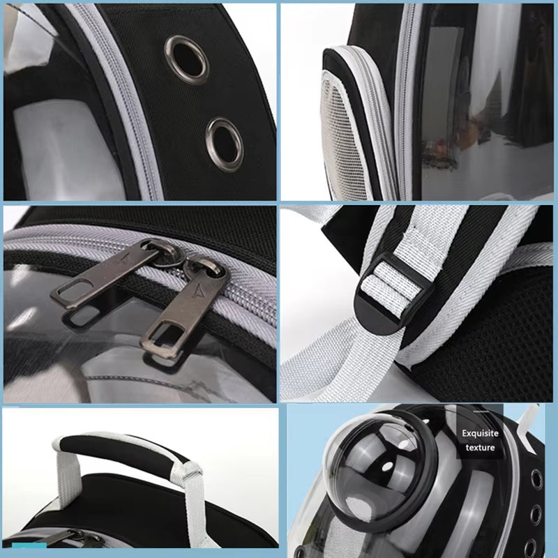 Premium Pet Carrier Backpack - Ventilated Transparent Design for Cats and Dogs