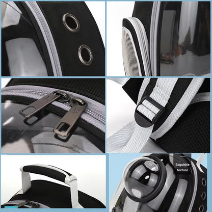 Premium Pet Carrier Backpack - Ventilated Transparent Design for Cats and Dogs